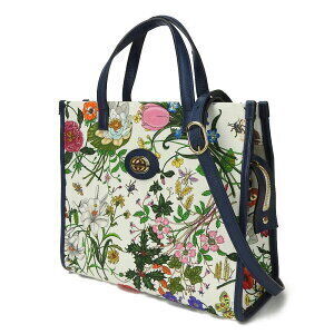 Gucci Floral Flower shoulder bag Blue Flora white handbag off Navy